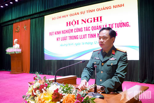 Bộ CHQS tỉnh Quảng Ninh: Rút kinh nghiệm công tác quản lý tư tưởng, kỷ luật năm 2025