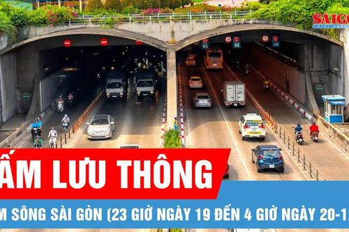 Cấm lưu thông qua hầm sông Sài Gòn từ 23 giờ ngày 19 đến 4 giờ ngày 20-12