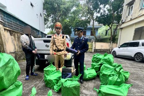 CSGT Quảng Ninh bắt giữ hai xe chở gần 400 bình 'khí cười'