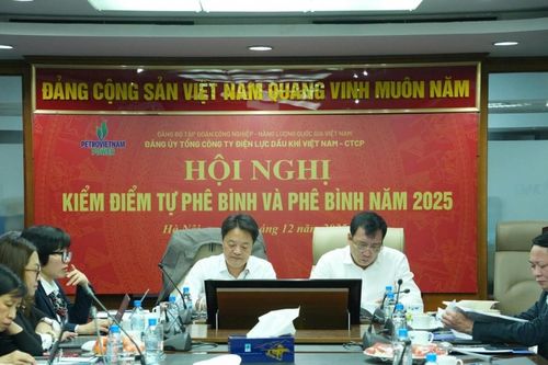 Đảng ủy PV Power tổ chức Hội nghị kiểm điểm, đánh giá cán bộ lãnh đạo, quản lý năm 2025