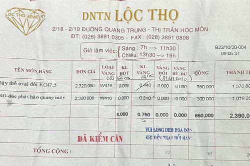 Kết quả vụ việc khách hàng 'tố' khó khăn bán lại vàng ở tiệm vàng Hóc Môn