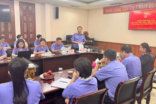 Kiểm tra việc thực hiện Kết luận thanh tra tại VKSND khu vực 11, tỉnh Đắk Lắk