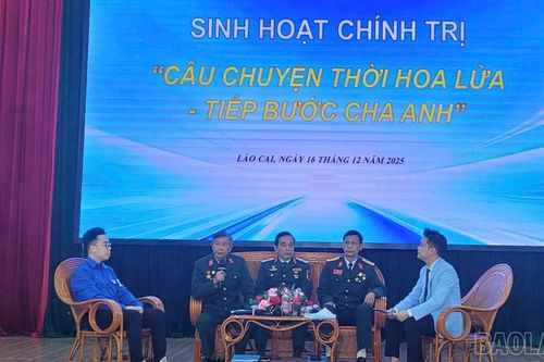 Chương trình sinh hoạt chính trị với chủ đề 'Câu chuyện thời hoa lửa - Tiếp bước cha anh'