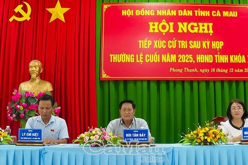 Tiếp xúc cử tri xã Phong Thạnh và xã Vĩnh Mỹ sau kỳ họp cuối năm HĐND tỉnh