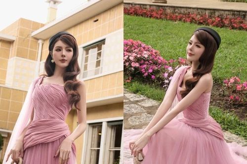 'Búp bê sống' Lilly Luta hóa công chúa với bộ váy hồng xinh xắn