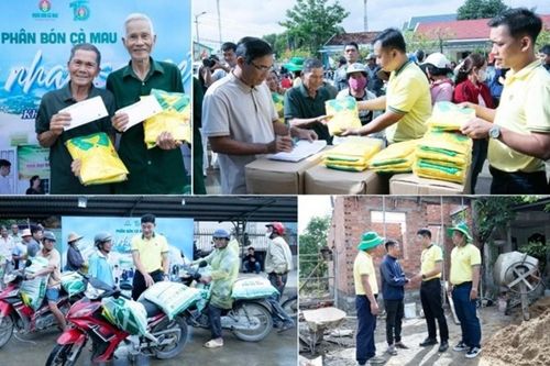 Phân bón Cà Mau hỗ trợ bà con Khánh Hòa khắc phục khó khăn sau mưa lũ