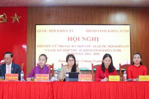 Đại biểu Quốc hội tiếp xúc cử tri sau kỳ họp thứ 10, Quốc hội khóa XV tại xã Trung Lộc