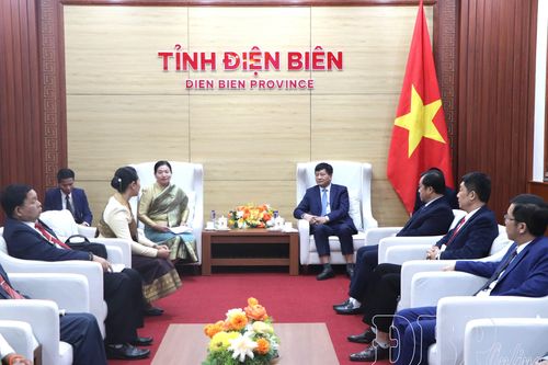 Đoàn đại biểu Ban Tuyên huấn 3 tỉnh Bắc Lào chào xã giao Thường trực Tỉnh ủy