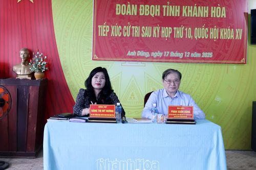 Đại biểu Quốc hội tỉnh Khánh Hòa tiếp xúc cử tri xã Anh Dũng