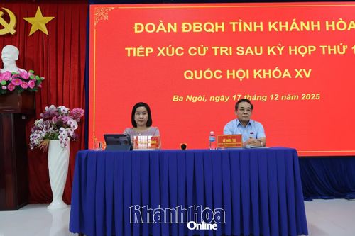 Đại biểu Quốc hội tỉnh Khánh Hòa tiếp xúc cử tri 5 xã, phường khu vực Cam Ranh