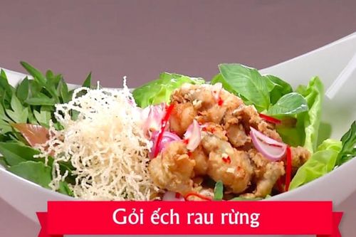 Cách làm gỏi ếch rau rừng giòn ngon không tanh tại nhà
