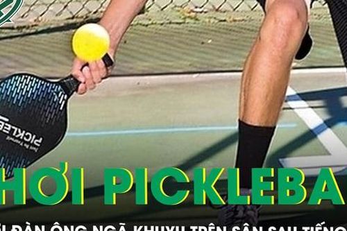 Chơi pickleball, người đàn ông ngã khuỵu trên sân sau tiếng 'rắc'