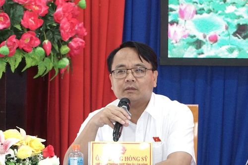 Phó Bí thư Thường trực Tỉnh ủy Lâm Đồng Đặng Hồng Sỹ tiếp xúc với cử tri phường Phước Hội