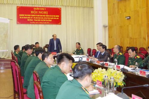 Quân khu 1 nghiệm thu và bàn giao mặt bằng rà phá bom mìn tại tỉnh Cao Bằng