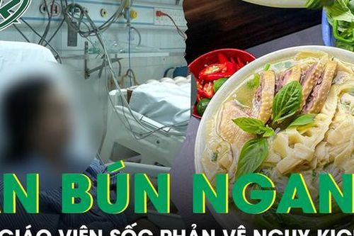 Nữ giáo viên sốc phản vệ nguy kịch sau khi ăn bún ngan
