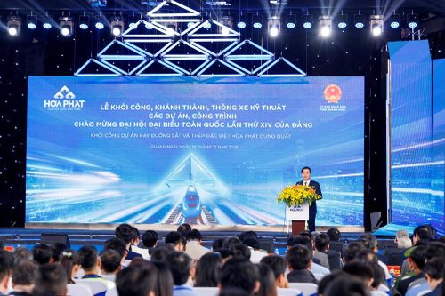 Khởi công Dự án sản xuất Ray đường sắt và Thép đặc biệt Hòa Phát Dung Quất