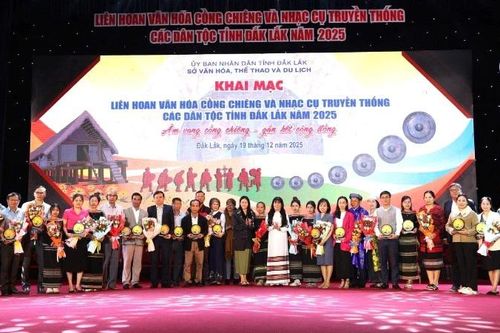 Khai mạc Liên hoan Văn hóa Cồng chiêng và nhạc cụ truyền thống các dân tộc tỉnh Đắk Lắk năm 2025