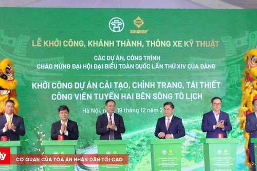 Hà Nội khởi công dự án cải tạo, tái thiết công viên hai bên sông Tô Lịch