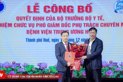 Bổ nhiệm Phó Giám đốc phụ trách chuyên môn Bệnh viện Trung ương Huế