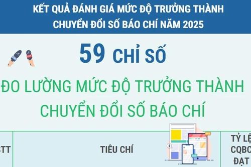 59 chỉ số đo lường mức độ trưởng thành chuyển đổi số báo chí năm 2025