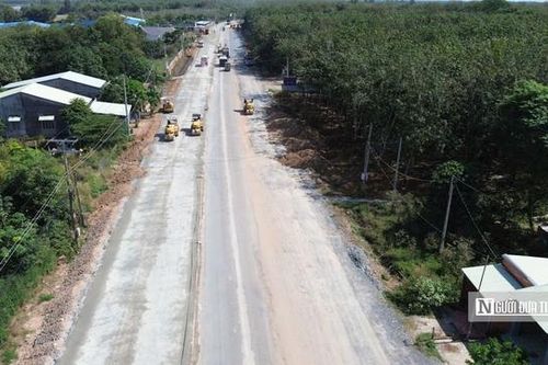 Công trường Đường tỉnh 789 Tây Ninh trước 'vạch đích' cuối năm