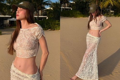 Hồ Ngọc Hà mặc váy ren xuyên thấu, một chi tiết cực gợi cảm khó rời mắt