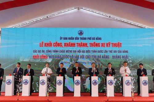 Khởi công nút giao lộ 14B với cao tốc Đà Nẵng - Quảng Ngãi