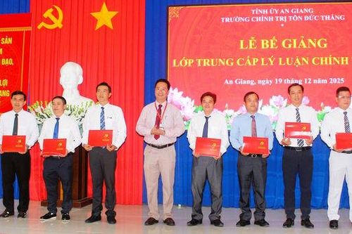 Bế giảng lớp Trung cấp Lý luận chính trị B180