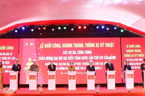Phó Thủ tướng Phạm Thị Thanh Trà dự lễ khởi công dự án đầu tư hạ tầng khu công nghiệp Quế Võ II - giai đoạn 2
