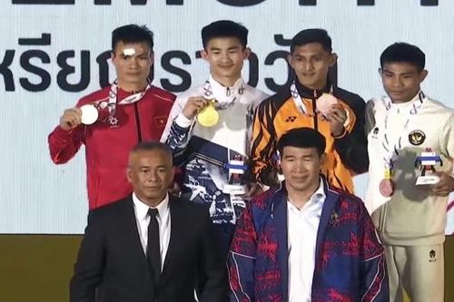 Võ sĩ Nguyễn Văn Đương (Bắc Ninh) giành Huy chương Bạc Boxing hạng 57 kg tại SEA Games 33.