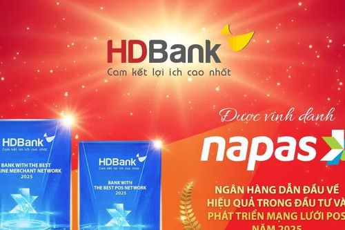 HDBank nhận 2 giải thưởng dẫn đầu hạ tầng thanh toán từ NAPAS