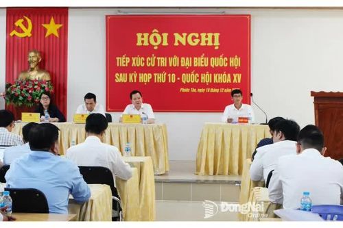 Cử tri phường Phước Tân phản ánh nhiều vấn đề liên quan đến đời sống dân sinh và phát triển đô thị
