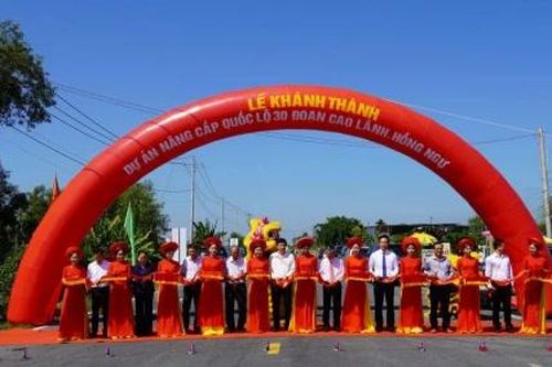 Khánh thành Dự án nâng cấp Quốc lộ 30 đoạn Cao Lãnh - Hồng Ngự, tỉnh Đồng Tháp (giai đoạn 3)
