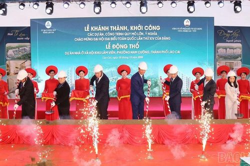 Lào Cai: Động thổ Dự án Nhà ở xã hội Khu Lâm Viên quy mô gần 600 căn hộ