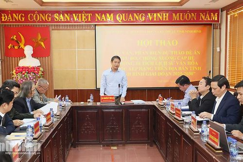 Hội thảo tư vấn, phản biện dự thảo Đề án 'Tu bổ, chống xuống cấp hệ thống di tích lịch sử, văn hóa được xếp hạng trên địa bàn tỉnh Ninh Bình giai đoạn 2025-2030'