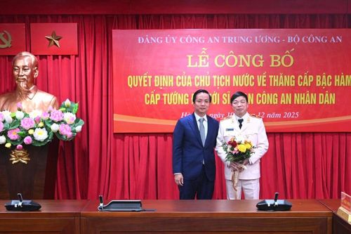 Giám đốc Công an tỉnh Nguyễn Quang Vinh được thăng cấp bậc hàm Thiếu tướng