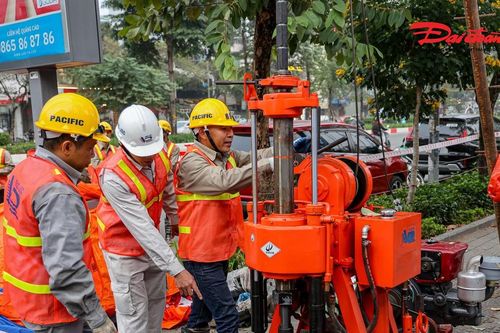 Hà Nội: Thi công khoan địa chất ngay sau khi khởi công tuyến đường sắt đô thị số 5