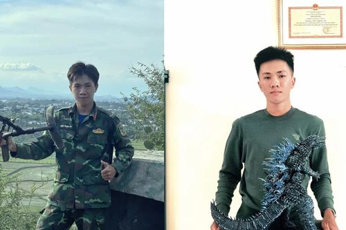 Chàng lính trẻ chế tác kỳ quan giấy Origami giữa thao trường