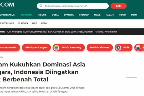 Báo Indonesia: Việt Nam là chuẩn mực mới của bóng đá Đông Nam Á
