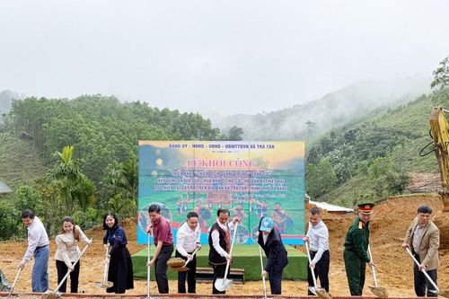 Xã Trà Tân khởi công xây dựng nhà cho người dân bị thiệt hại do thiên tai