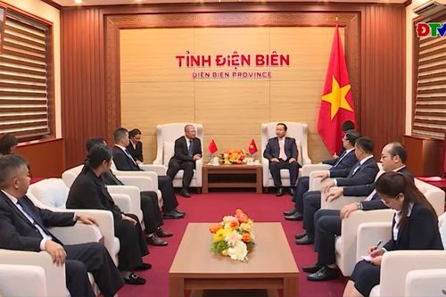 Bí thư Tỉnh ủy Trần Tiến Dũng tiếp xã giao đoàn đại biểu huyện Giang Thành và TP. Phổ Nhĩ, tỉnh Vân Nam (Trung Quốc) và tỉnh Phong Sa Ly (Lào)