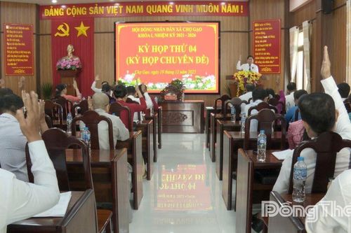 Hội đồng nhân dân xã Chợ Gạo tổ chức kỳ họp lần thứ 4