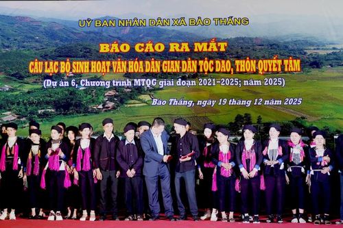 Bảo Thắng: Ra mắt câu lạc bộ sinh hoạt văn hóa dân gian dân tộc Dao thôn Quyết Tâm