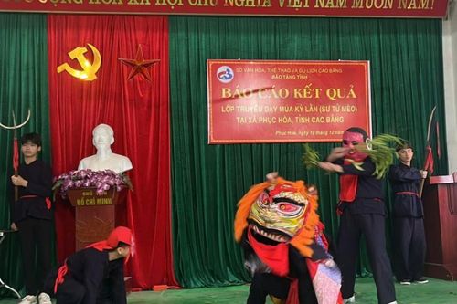 Bảo tàng tỉnh tổng kết lớp truyền dạy múa Kỳ lằn tại xã Phục Hòa