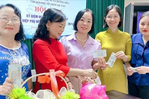 Phụ nữ xã Dương Hòa kết nối những vòng tay nhân ái