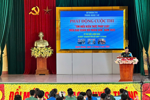 Sư đoàn 316 - điểm sáng trong tham gia Cuộc thi trực tuyến tìm hiểu kiến thức pháp luật