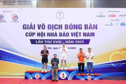Bế mạc Giải Vô địch Bóng bàn Cúp Hội Nhà báo Việt Nam lần thứ XVIII - năm 2025