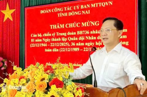 Lãnh đạo tỉnh Đồng Nai thăm Trung đoàn 736: Đánh giá cao tinh thần sẵn sàng chiến đấu