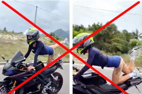 Đề nghị xử lý hình sự một phụ nữ nước ngoài diễn mô tô kiểu 'bọ cạp' trên phố