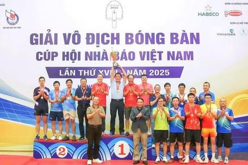 Giải vô địch bóng bàn Cúp Hội Nhà báo Việt Nam 2025: Ngày hội giàu tính kết nối của các nhà báo